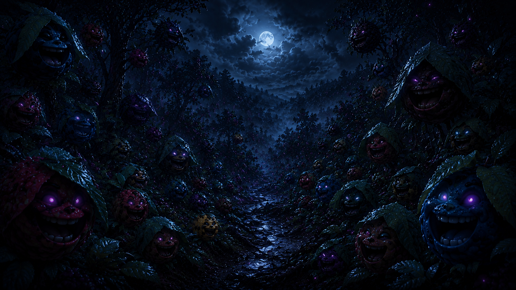 watch out for them lol berry's at night time they get a little bit creepy